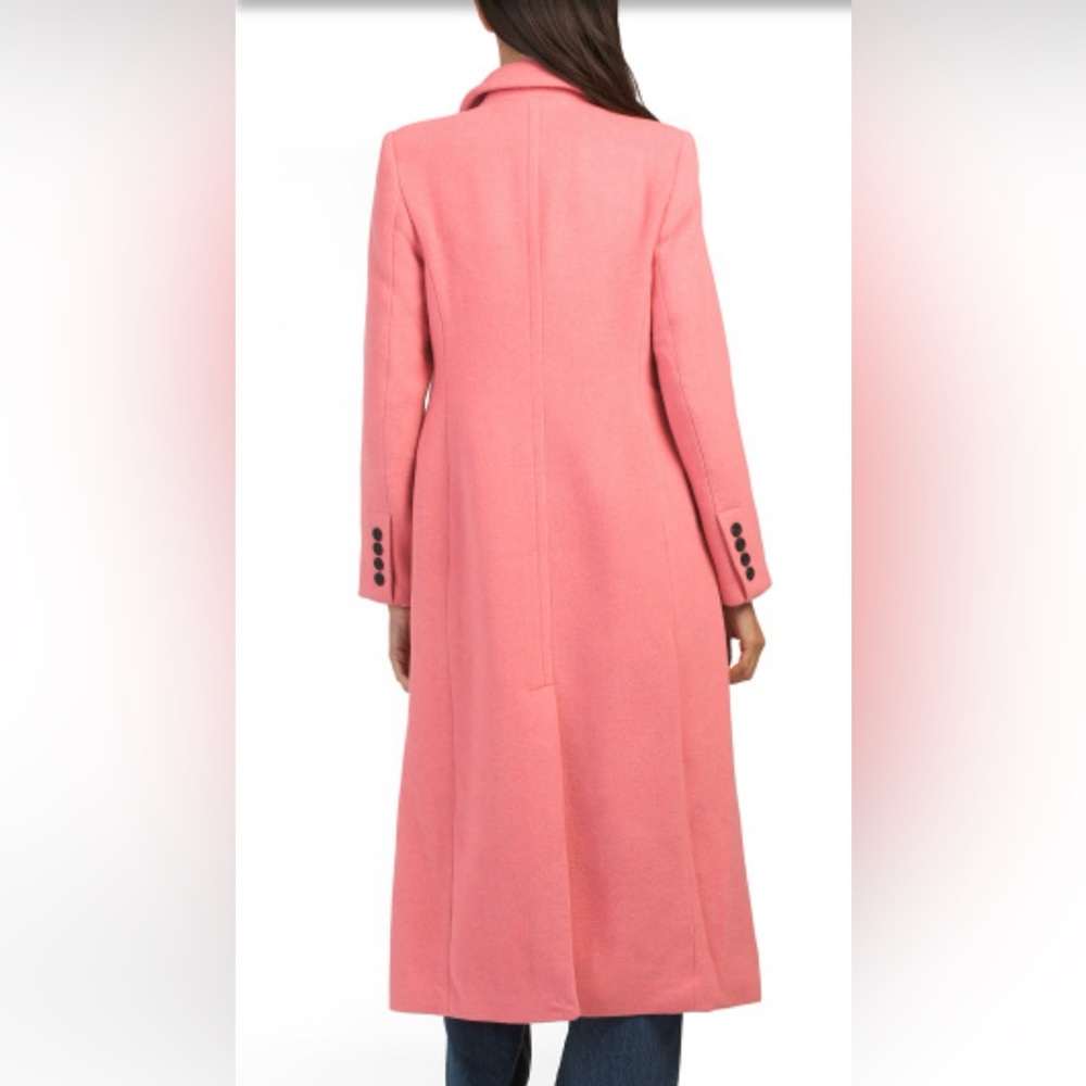 AVEC LES FILLES Wool Blend Double Breasted Coat Pink Jacket XS Small 💖 0 2 4 6 - Picture 4 of 15